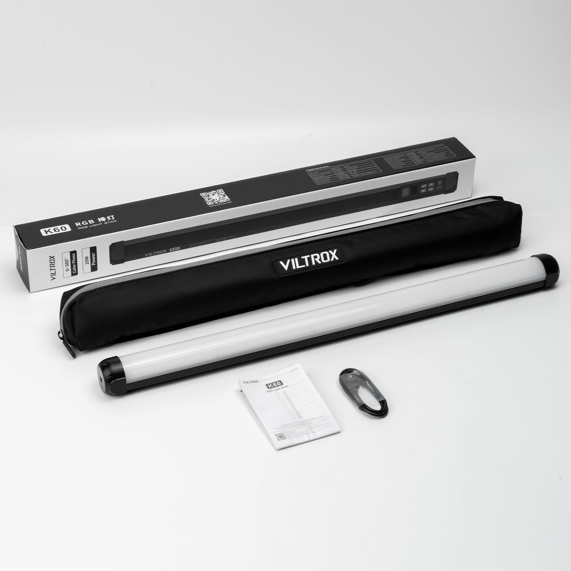 Amazon | VILTROX K60フィルライト撮影RGB360°フルカラースティックAPP